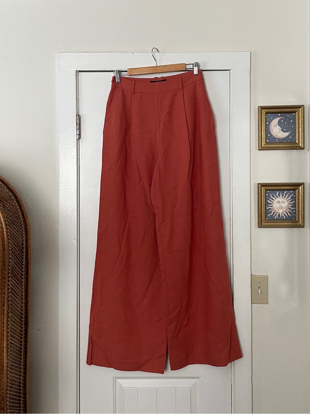 NWT Toccin Hailey Wide-Leg Trousers Terracotta Size 6 Business Casual $425 MSRP